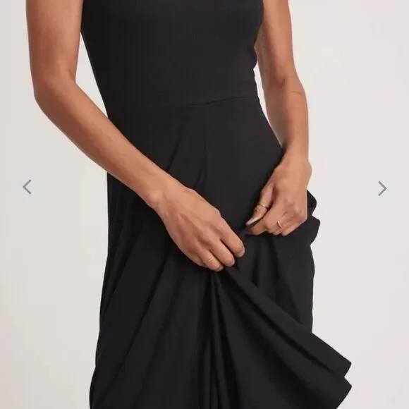 Marine Layer Lexi Rib Fit and Flare Midi Dress in Marlin Women